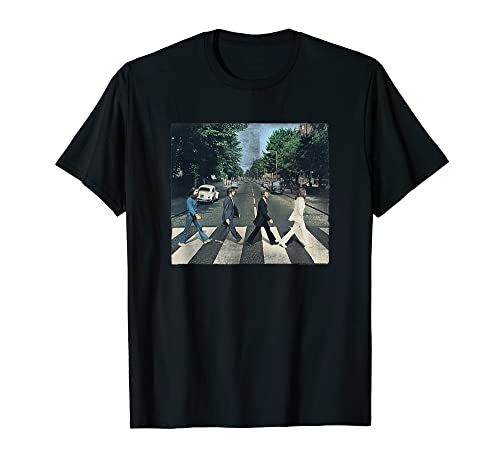 The Beatles Rock Band T-shirt en coton à manches courtes et col rond pour homme - Les Beatles, Paul McCartney, John Lennon, RIngo Starr, George Harrison The Beatles Rock Band T-shirt en coton à manches courtes et col rond pour homme