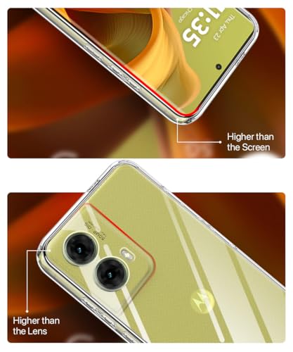 Image of WOW IMAGINE Crystal Clear Transparent Back Case Cover for Motorola Moto G85 5G | Full Device & Camera Protection Shockproof TPU | Flexible Silicone Back Cover Case - Transparent