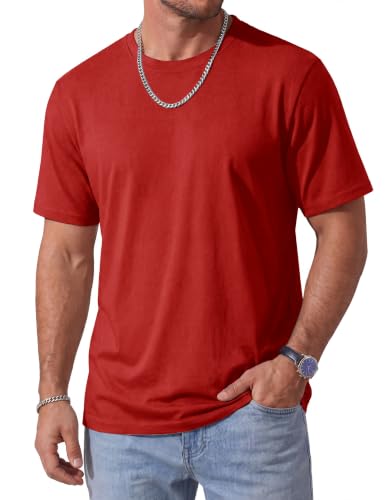 Image of MAGCOMSEN Mens T-Shirts Short Sleeve UPF 50+ Lightweight Moisture Wicking Basic Crewneck Casual Summer Cooling T Shirt