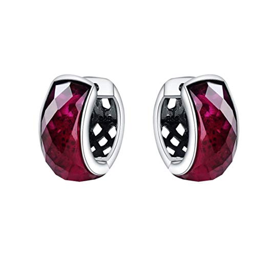 Pendientes de plata 925 con rubí retro de MIYUAN elegantes