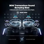 Tribit StormBox Blast Portable Bluetooth Speaker, (140W Peak) 90W Loud Stereo Sound with 30H Playtime, IPX7 Waterproof, LED Light, Wireless, XBass, BT5.3, TWS, Custom EQ, Party/Outdoor/Camping/Beach