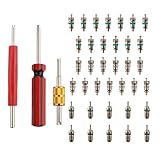 Figpade 39PCS AC Valve Core Kit,AC Valve Kit Include Single & Double Head ACS Valves...