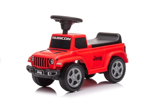 Best Ride On Cars Jeep Gladiator Ride-On Push Car Combo, Foot-to-Floor Design, Realistic and Stylish Kids Car, Honking Horn, Under-Seat Toy Storage, for Ages 18 Months - 3 Years, Red - Thumbnail 4