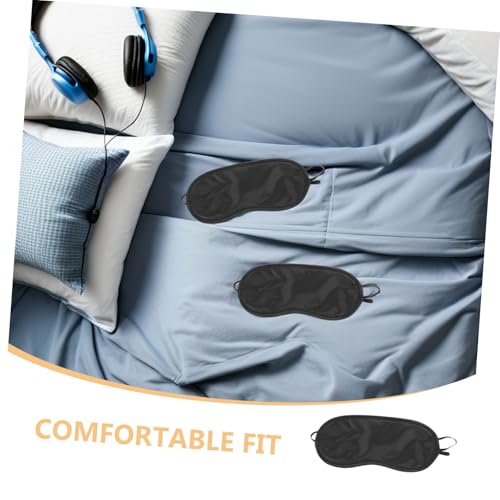 Bandeau yeux sommeil léger et confortable : pack de 35 masques noirs