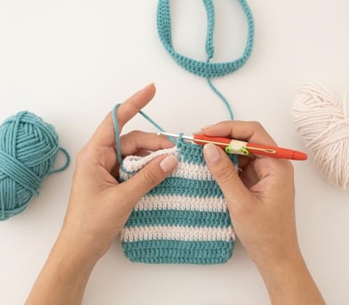Image of Itsy Bitsy DIY Make Your Own Crochet Sling Pouch Kit | Beginner Friendly Crochet Craft Set | Handmade Mobile Sling Bag Project | Complete DIY Hobby Gift Box