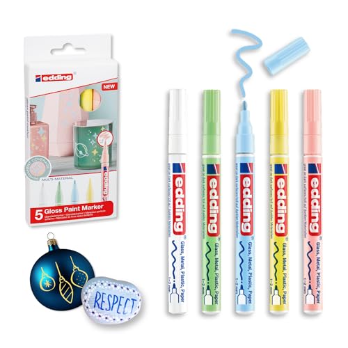 Feutre peinture acrylique Edding 751 pour dessiner sans bavure sur verre et plastique opaque