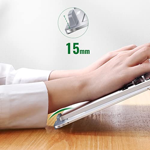 Support d'ordinateur de bureau surélevé ventilé pour pc portable stable - 4
