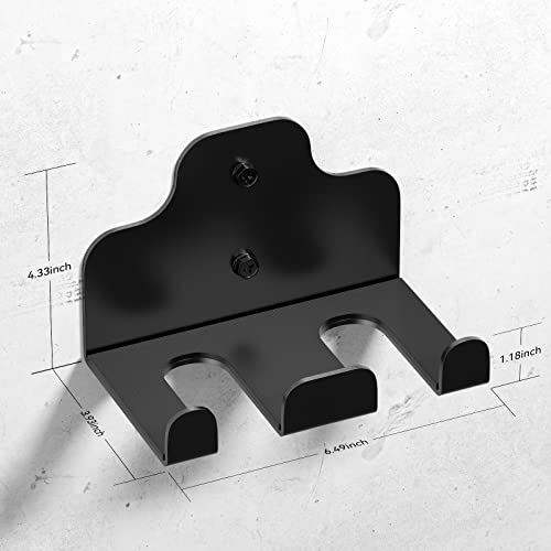 Image of JNIHEEP Olympic Barbell Hanger,Garage Gym Bar Wall Rack,Vertical Barbell Mount Rack,Black Powder Coated,Space Saving Commercial or Home Gym Accessory,Holds Under 33mm Bar Size
