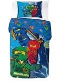 BrandMac Lego Ninjago - Juego de ropa de cama infantil, transpirable y ondulable