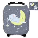 Two Pattern in One Baby Car Seat Covers, Multi-Purpose Nursing Cover Carseat Canopy for Breastfeedin