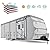 HAHASOLE Travel Trailer RV Cover, 900D Oxford Top, 22'-24' Extra Thick 7 Layers Waterproof RV Cover, Windproof Camper Cover with Zippered Door, Tongue Jack Cover, Gutter Cover, Tire Cover, Straps