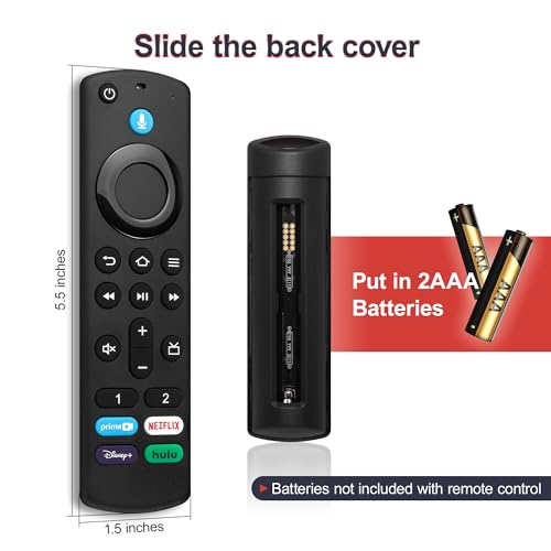 Controle remoto de voz de substituição (3ª geração Pro) adequado para Smart TVs Fire AMZ, TV Stick,