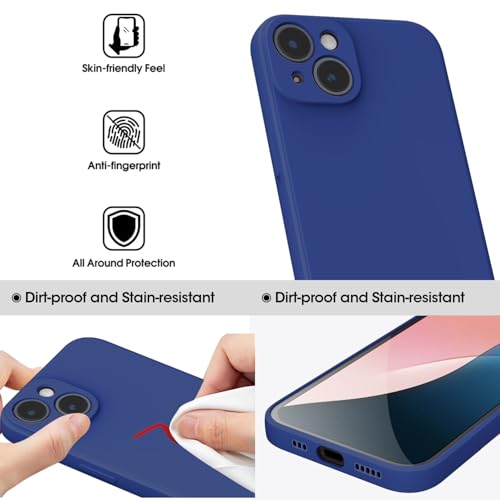 Andwing For iPhone 15 Case,Silicone Case Soft Ultra For iPhone 15 Phone Case Slim Protective Shockproof Cover Scratch-Resistant Microfiber Lining - Image 3