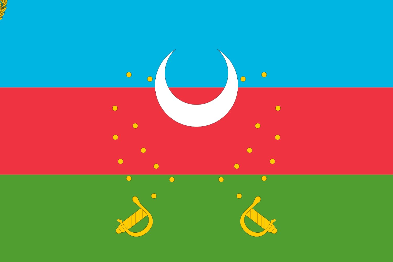 Drapeau Large Azerbaijani Land Forces idéal pour mât de jardin et commémoration