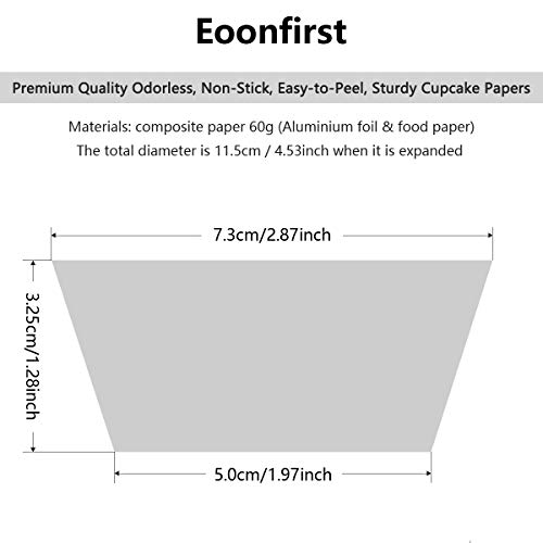 Eoonfirst Foil Metallic Cupcake Liners Halloween Party Standard Baking Cups 100 Pcs (Black) #TOP2