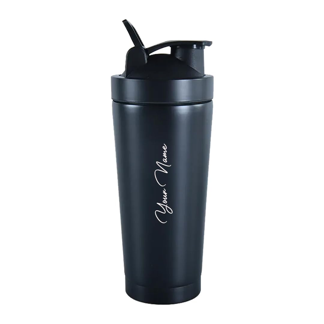 Giftana Personalized Gym Shaker Bottles for Pre-Post Workout Stainless Steel Protein Shaker Bottle with Leak-Proof, Person...