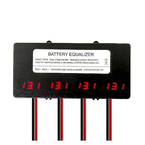 ZIPCOM Battery Equalizer 48V 4 x 12V Battery Monitor Balancer Voltage Charger for Gel Flood Lead Acid Lithium