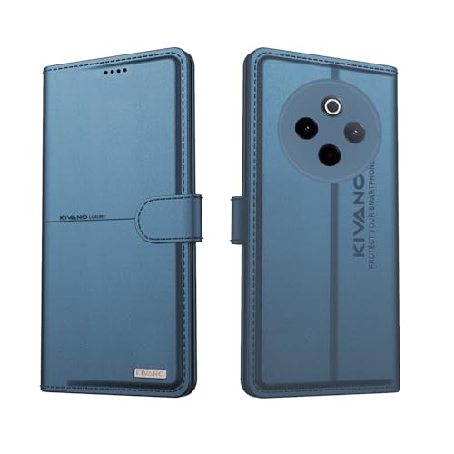 Image of Compatible with Vivo T4 5G / IQOO Z10 5G Flip Cover | Leather Finish | Inside Pockets & Inbuilt Stand | Shockproof Wallet Style Magnetic Closure Back Cover Case