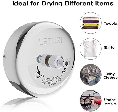 Retractable Clothesline * 2 Pcs, 304 Stainless Steel Clothing Line Dryer With Adjustable Rope String, 9.2 Feets Clothes Line For Hanging Drying Indoor Room Bathroom Laundry Outdoor Travel(Double) #TOP3