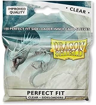 5 Packs Dragon Shield Inner Sleeve Sideloader Clear Standard Size 100 ct Card Sleeves Value Bundle!