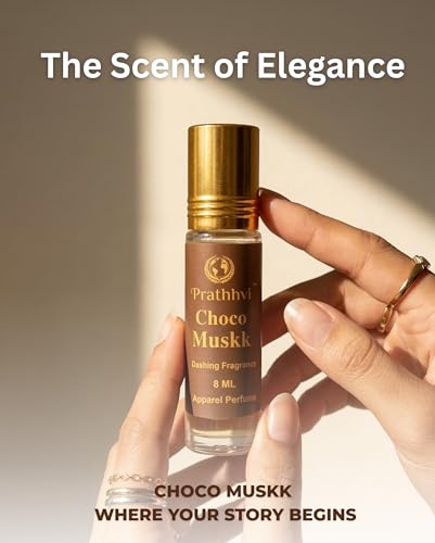 Image of Choco Muskk Attar Roll-On Perfume Oil 8 ml | Alcohol Free | Long Lasting Rich Fragrance | Men & Women | Pocket Size Travel Friendly Roll On | Daily Wear