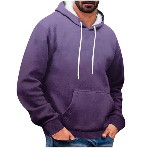 2025 Mens Hoodies Fall Fashion Oversized Long Sleeve Pullover Casual Loose Gradient Drawstring Hooded Sweatshirt