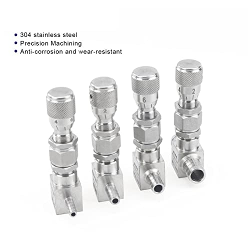Tuyau barb 304 acier inoxydable aiguille vanne régulateur de débit 10mm