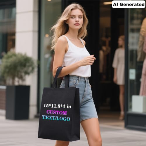 Waboopuv Custom Tote Bags Black