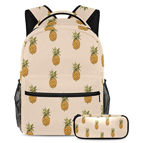 Sac à dos scolaire ananas ergonomique pour soulager le dos des enfants