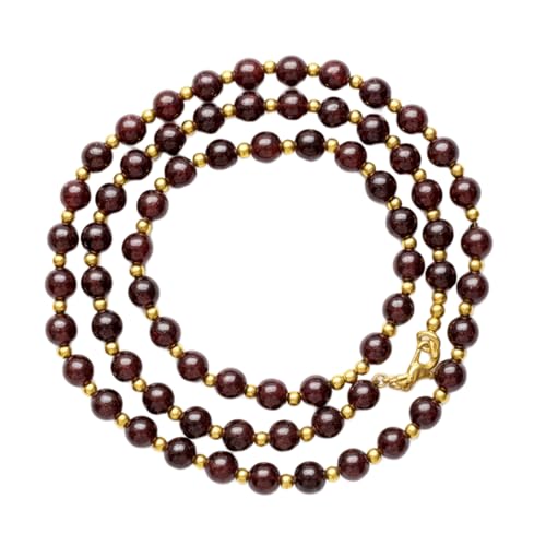 Collier de perles de grenat naturel rouge LKBEADS, un cadeau fait main unique