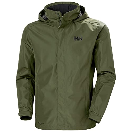 Helly-Hansen Men's Standard Dubliner Waterproof Windproof Breathable Rain Coat Jacket, 431 Utility Green, Large #TOP1