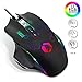 EMPIRE GAMING HellScout - Mouse Gaming con Filo USB - 3200 DPI - 7 Pulsanti - Retroilluminazione a LED RGB Rainbow 11 Modalità - Piedini di Metallo Antiscivolo - Comoda Base di Appoggio per il Pollice