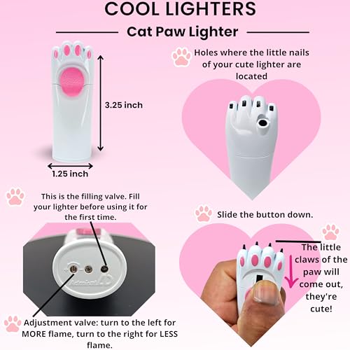 Encendedor Cat Paw Lighter, diseño lindo para mujeres miniatura 4