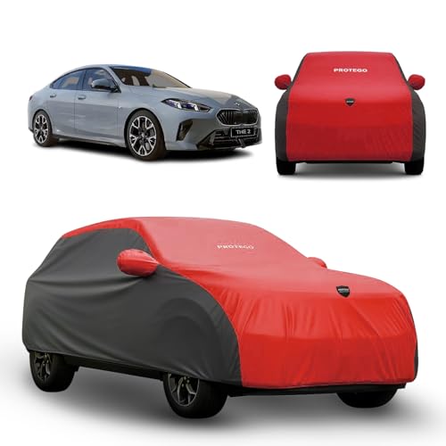 Image of PROTEGO Prime Series India's 1st Anti-Tear Car Cover for BMW 2 Series | Heavy-Duty, Custom Fit, All Weather Protection | 100% Waterproof, Windproof & Hail Resistant | 2-Year Warranty | Red + Black