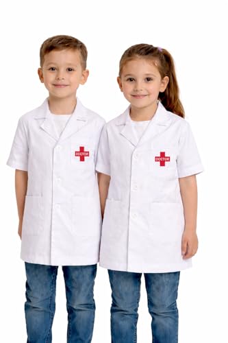 Image of Kids Doctor Coat and Nurse Dress Set for Boys & Girls | Fancy Dress Costume | School Competition Role Play Outfit