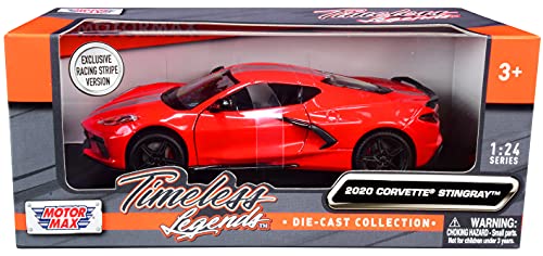Motormax 2020 Chevy Corvette C8 Stingray 1/24 Rojo miniatura 1