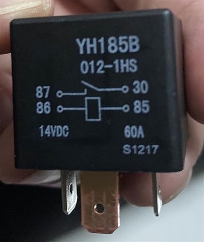 Relais 4 broches YH185B 012-1HS V4-1A-12V-60A avec sa base automobile
