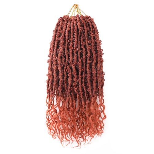 Aipin Short Butterfly Locs Goddess Locs Crochet Hair14 Inch, 6packs, 350#