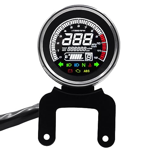 Odómetro y tacómetro digital con pantalla LCD para motocicletas y vehículos de dos ruedas