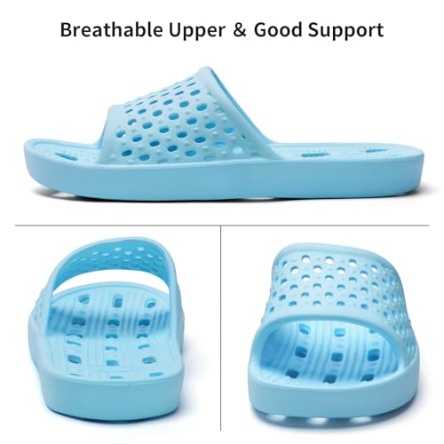 Image of Xomiboe Shower Shoes Men Quick Drying Women Shower Sandals Non-Slip Comfortable House Slippers Bathroom Hotel Flip Flops Slides With Students Gym
