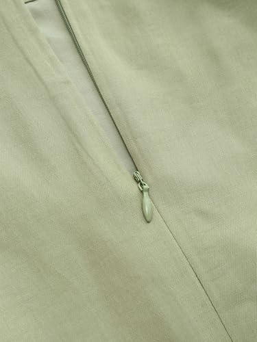 CIDER Dresses for Women Cocktail Party Dress Ruched Sleeveless Asymmetrical Hem Boat Neck Midi Dress3