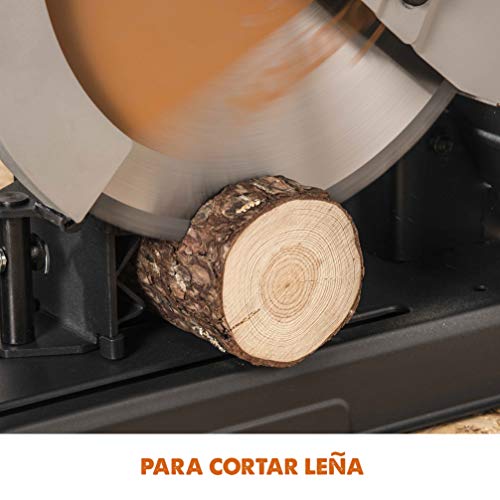 Miniatura 12 de Evolution Power Tools - R355cps Sierra Tronzadora Multimaterial, Corta Acero Dulce, Aluminio, Plástico, Incluso Madera Con Clavos Incrustados, 355 Mm