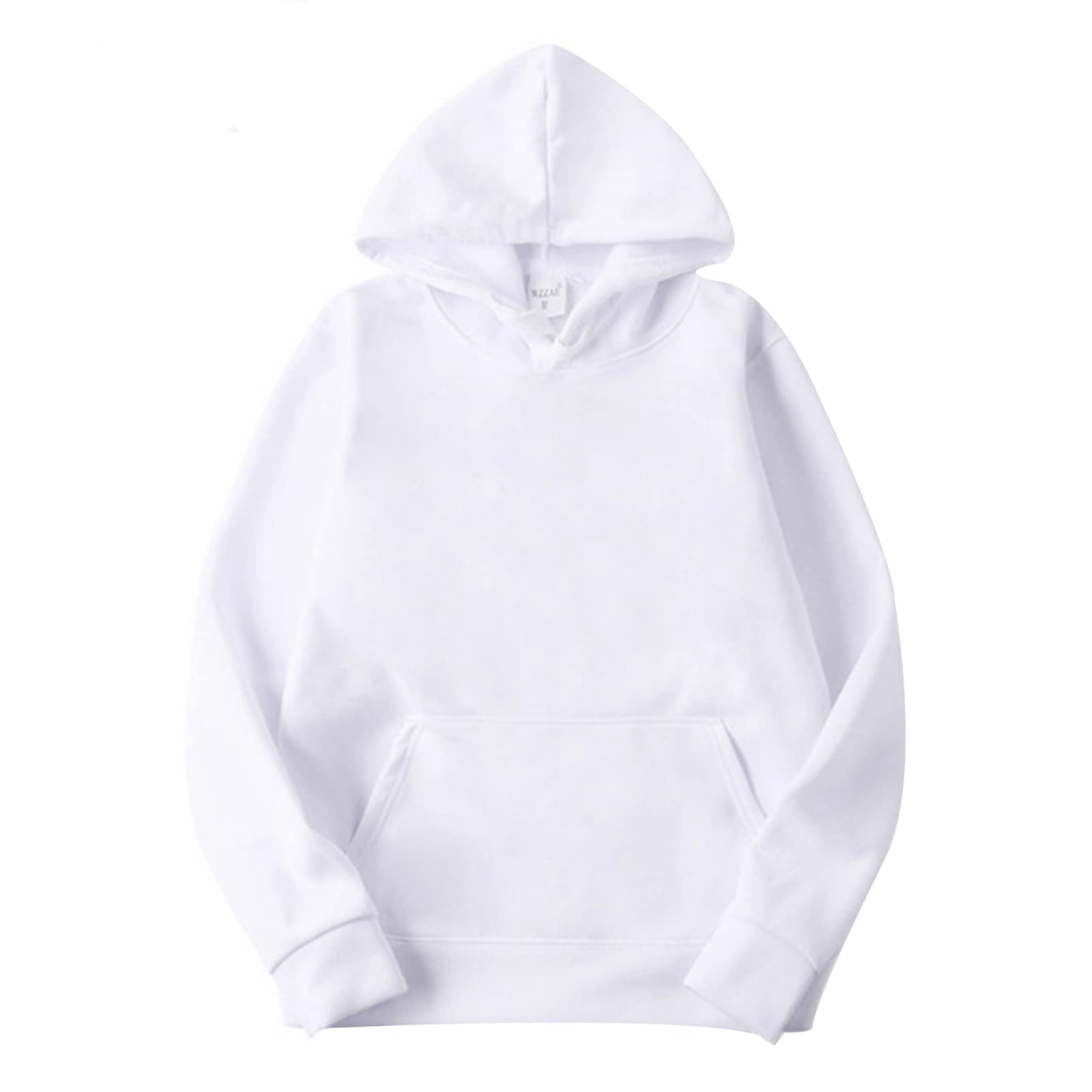 Aislor Men's Casual Hooded Sweatshirt Long Sleeves Drawstring Plain Hoodie Solid Color Pullover