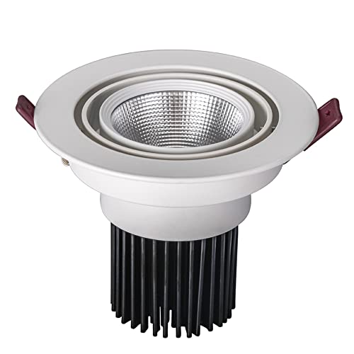 SDUYTDG 3/4/5/6inch Double-layer Dimming Angle Spotlights 7W-30W High Brightness Recessed Light,LED Gimbal Downlight 3000K/4000K/6000K Adjustable Angled Ceiling Light