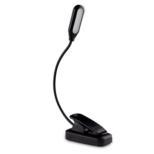 F FABOBJECTS LED Eye Protection Book Night Light Adjustable Mini Clip On Study Desk Lamp Battery Powered Flexible for Travel Bedroom Reading - Color : Hortel