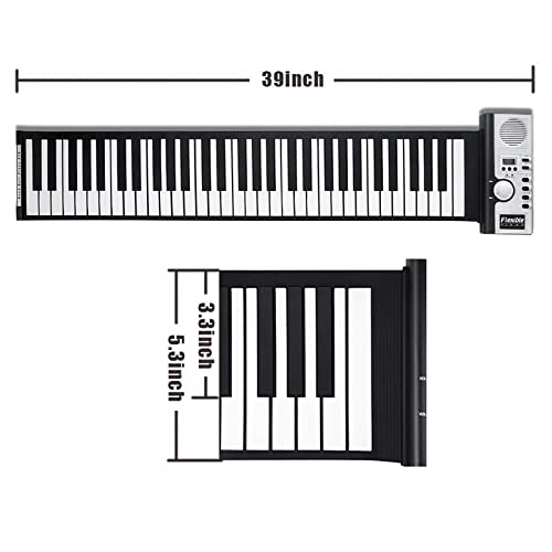 Lychee Clavier Piano Electronique Portable Flexible à 61 Touches Retroussé Roulé Roll Up Piano Souple Flexible MIDI Pliant Instruments de Musique - Les Beatles, Paul McCartney, John Lennon, RIngo Starr, George Harrison Lychee Clavier Piano Electronique Portable Flexible à 61 Touches Retroussé Roulé Roll Up Piano Souple Flexible MIDI Pliant Instruments de Musique – Image 6
