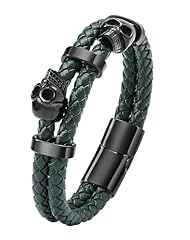 Black plated Green leather