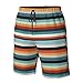 AQRJKHD Men's Swim Trunks Fashion Striped Quick Dry Board Shorts with Pocket Swimsuit Swimwear Men Beach Shorts White