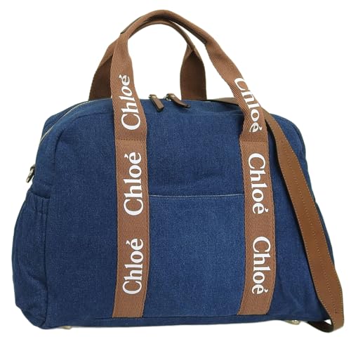 [クロエ] バッグ レディース トートバッグ ショルダーバッグ マザーズバッグ ペアレント コットン デニムブルー SAC A LANGER C20376 Z10 Chloe KIDS クロエキッズ 大人もOK A4サイズ対応 [並行輸入品]
