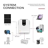 TRTDYFKH Hybrydowy falownik solarny 48 V, 6200 W, czysta fala sinusoidalna, z kontrolerem ładowania słonecznego MPPT 120 A + ładowarka AC, wyświetlacz LCD, zakres napięcia MPPT 60-450 V DC